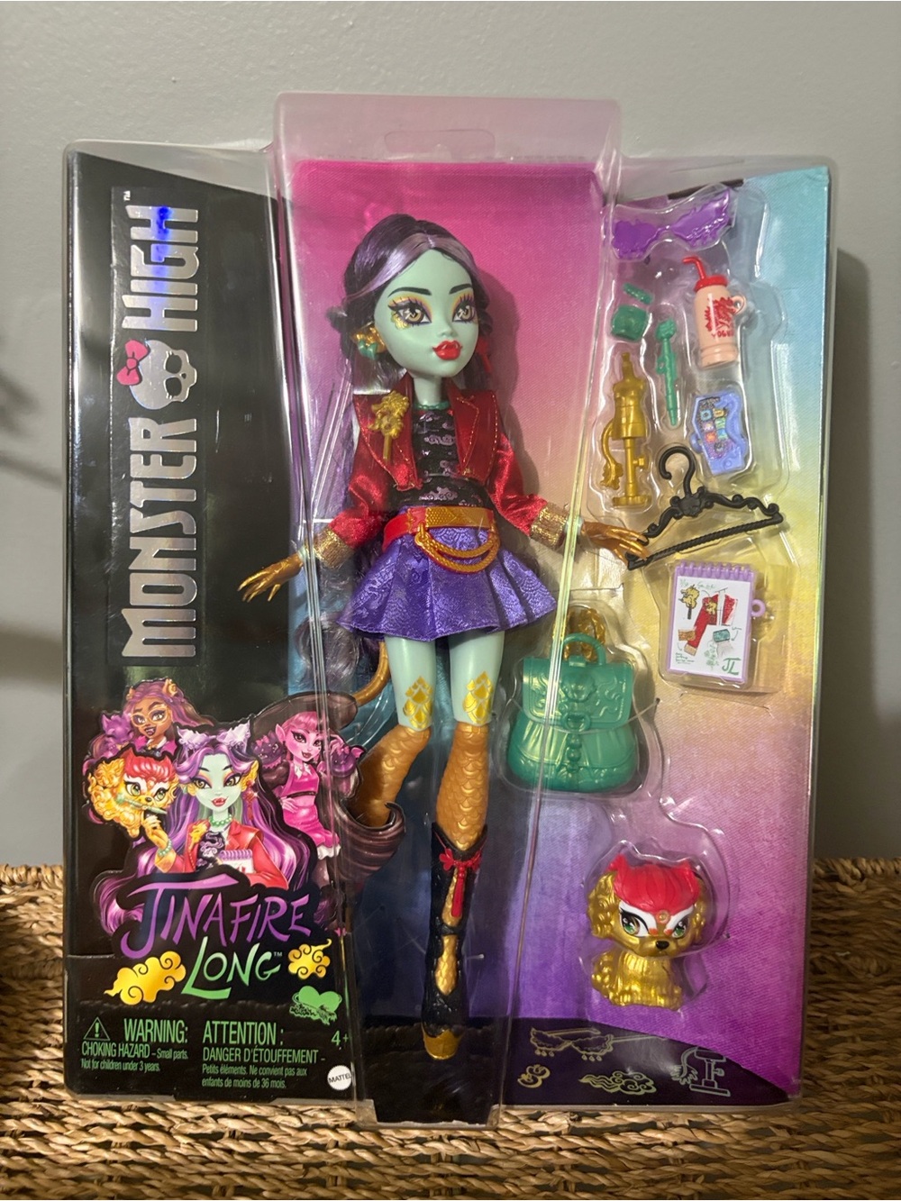 Mattel Monster High Jinafire Long Doll - Purple, Green & Red Outfit 2024